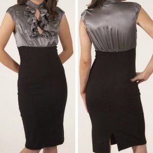 Nu Collective Silk Ruffled Cocktail Dress S